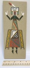 Navajo Native American Sand Art Holy Woman Signed B. Sam Cuba, New Mexico picture