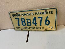 1972 1973 Louisiana License Plate picture
