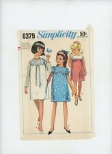 Vintage  KIDS SEWING  PATTERN CHUBBIE SIZE 12.5c DRESS 6379 SIMPLICITY CUT 1965 picture