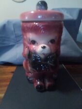 Cookie Jar, Vintage, 1950's, Pink/Black Poodle type, From an Estate, Good cond. picture