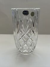 Bohemia Crystal Czech Republic Clear Vase 6” Tall 24% picture