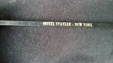 Hotel Statler New York Swizzle Stick Drink Stirrer Vintage Black Plastic picture