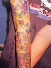 (AeD) FOUND PHOTO Photograph Snapshot Full Sleeve Arm Tattoos Colorful Artistic picture