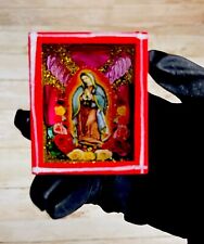 Nicho Mexicano Iman Virgen Maria Mexican Magnet Virgin Mary Shadow Box Nicho picture