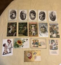 Lot Of 15 Antique Romantic Whimsical Postcards picture