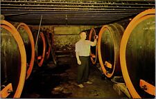Postcard Sampling Wine Cellar Giant Barrels Heineman Winery Put In Bay Ohio UNP picture