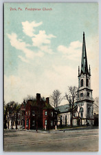 Presbyterian Church York Pennsylvania PA c1900's Vintage Postcard picture