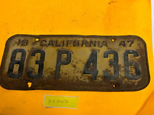 1947 California License Plate  83 P 436 picture