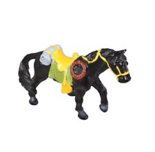 Bullyland Black Horse Toy Made In Germany Western Cowboy Saddle  picture