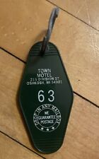 Vintage Town Motel OshKosh Wisconsin WI Hotel Inn Key Keychain Original Room 63 picture