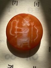 Beautiful Ancient Agate Carved Depiction Of Regent Or Deity. Sassanian - Persian picture