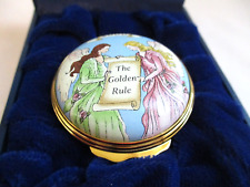 Mary Kay 2000 Trinket Box Halcyon Days Enamel The Golden Rule Angels picture