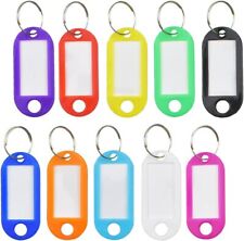 25-200 Plastic Key Tags with Metal Ring Luggage Car Tags ID Label Name Tags picture