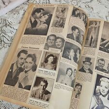 Vintage 1940's Scrapbook Current Events Hollywood Glamour Jeep Newspaper  picture