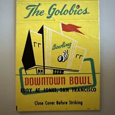 Vintage 1950s Downtown Bowl San Francisco Bowling Alley Matchbook Cover picture