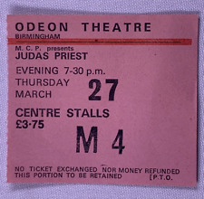 Iron Maiden Judas Priest Ticket Original Iron Maiden Tour Birmingham 1980 picture