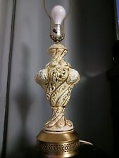 Vintahe Mid Century Italian Capodimonte Porcelain Lamp with Gold Base picture