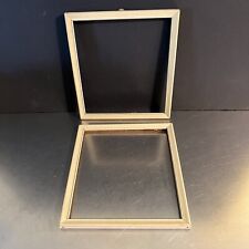 Wooden Picture Frames Set 2 Vintage 1940s White Gray 9