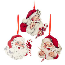 Set/3 Kurt Adler Candy Cane Christmas Tree Ornaments Retro Holiday Home Decor picture