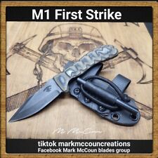 HAND MADE M1 FIRST STRIKE CROSS DRAW KNIFE BY MARK MCCOUN MADE IN THE USA  #1 picture
