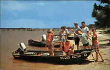 Eutawville SC Rocks Pond Campground Speedboat Motorboat Vintage Postcard picture