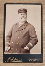 Sea Captain Antique Cabinet Card Photo Holyhead, Wales UK Holyhead Port picture