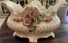 Antique Vintage Capodimonte Soup Tureen Damaged Flowers/Small Chip picture