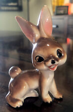 Vintage Japan Anthropomorphic Bunny Figurine Kitschy Kawaii Rabbit Easter 50s picture