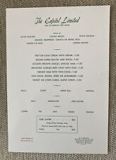 B&O RR (Baltimore and Ohio) Breakfast Menu:”The Capitol Limited” picture