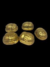 RARE ANTIQUE ANCIENT EGYPTIAN 5 Scarabs Good Egypt Luck Hieroglyphic 1541-1472bc picture