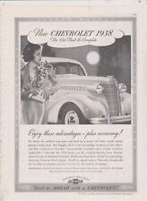 1938 CHEVROLET  MAGAZINE AD  FROM LITERARY DIGEST   IN US picture