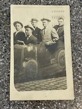 Antique Real Photo Postcard Men Hats Syracuse NY Bachelor Studio Car RPPC 1912 picture