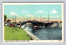 Gloucester MA-Massachusetts, Blyman Bridge (Cut Bridge) Antique Vintage Postcard picture