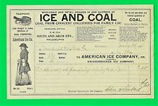 1908 BILLHEAD ~ AMERICAN ICE CO., PHILADELPHIA ~ FORMERLY KNICKERBOCKER ICE CO. picture