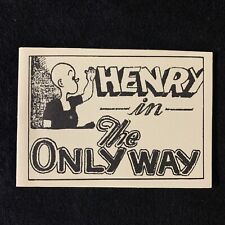 RARE - 1930’s Tijuana Bible Comic 8 pages Henry In The Only Way - Ex Cdn picture