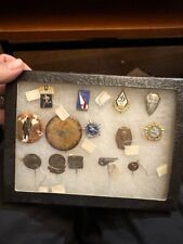 Vintage Russian Stick Pins metal Buttons Lot in casing picture