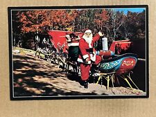 Postcard North Pole NY New York Santa Sleigh Reindeer Vintage Christmas PC picture