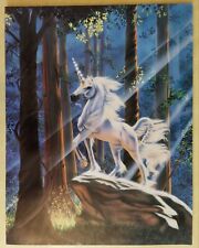 Vintage 1988 Unicorn Art Print Sue Dawe 21.5 X 17.5 picture