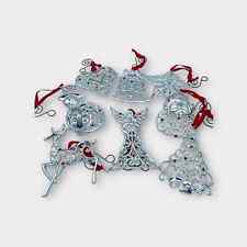 Lenox Christmas Ornaments Sparkle and Scroll Multi-Crystal Set of 8 BNIB picture