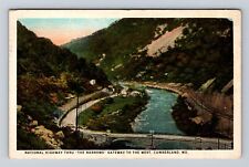 Cumberland MD-Maryland, National Hwy thru Narrows, Antique Vintage Postcard picture
