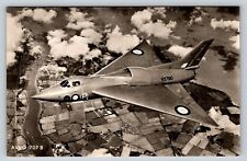 UK Aviation A.V. Roe Avro-707B Aircraft Vintage RPPC Postcard picture