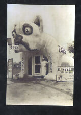 REAL PHOTO TULSA OKLAHOMA DOG CAFÉ BBQ RESTAURANT UNUSUAL POSTCARD COPY picture