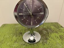 Vintage Alarm Clock Big Ben Westclock Scotland Tulip Foot 60s 70's Purple Design picture