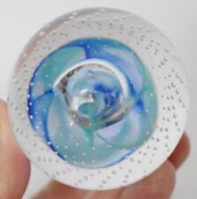 1993 CAITHNESS SCOTLAND COLLECTORS CLUB REFLECTIONS ROYAL BLUE SWIRL PAPERWEIGHT picture
