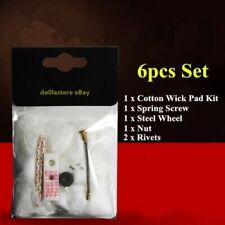 For Zippo, 6pcs set of Steel wheel& Rivet& Spring and Cotton Felt wick kit pack picture