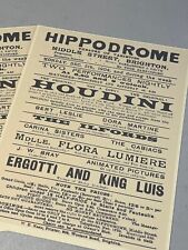 Harry Houdini, Reprint Handbill, Hippodrome Theatre, Brighton England 1904 picture