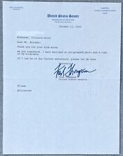 Fred Thompson Signed 8.5x11 United States Senate Letter - Collectible picture