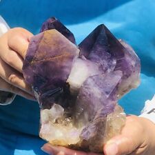 1900G Natural Amethyst Cluster Purple Quartz Crystal Rare Mineral Specimen picture