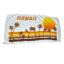 A. J. & W. Vintage Palm Trees Sunset White Beach Towel picture