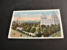 Temple Square, Salt Lake City -George Washington One Cent-1921 Postcard. RARE.  picture